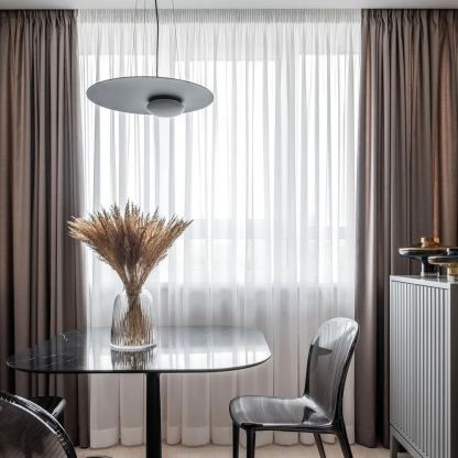 Hailie Modern Round Metal Acrylic Pendant Light Bedroom Dining Room