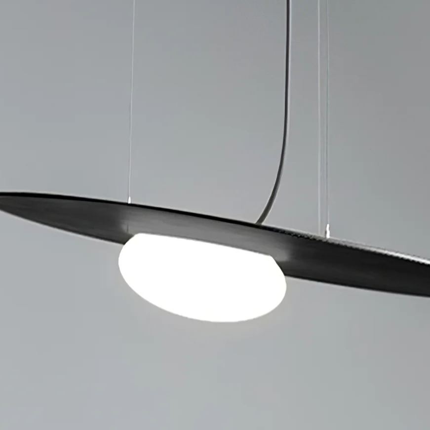 Hailie Modern Round Metal Acrylic Pendant Light Bedroom Dining Room