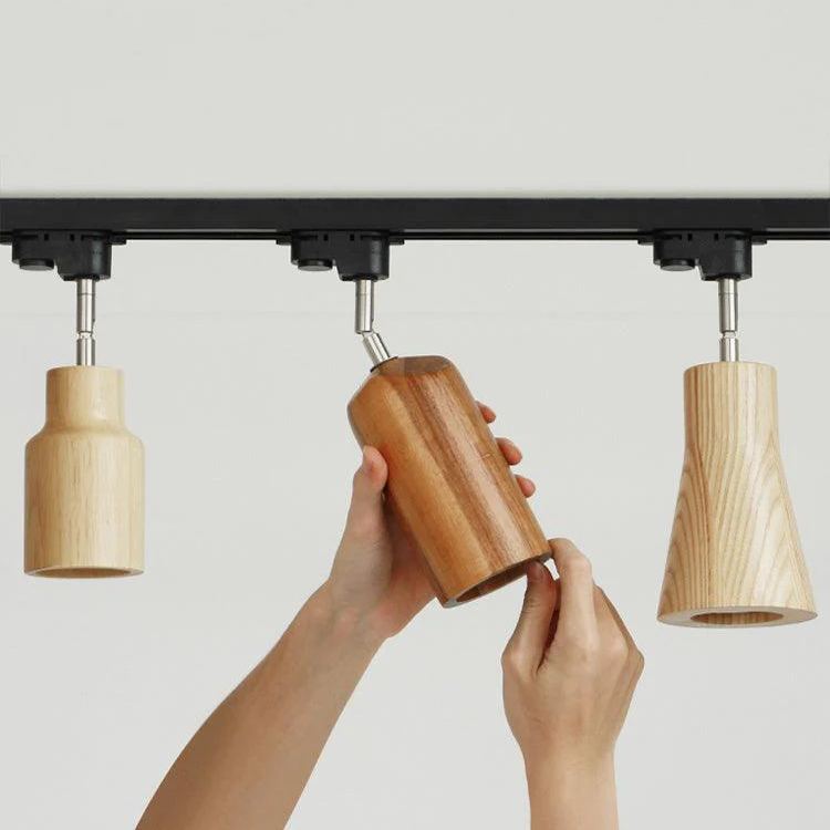 Ozawa Modern Wood Track Ceiling Light Living Room Bedroom Hallway