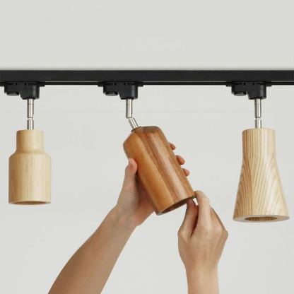 Ozawa Modern Wood Track Ceiling Light Living Room Bedroom Hallway