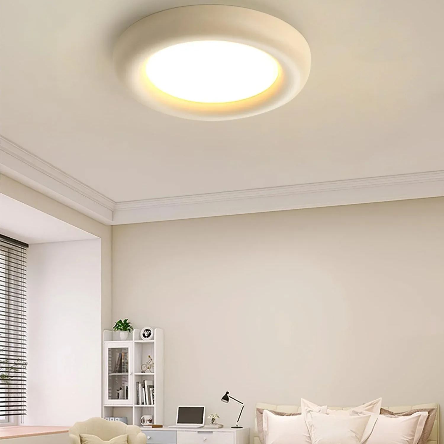 Quinn Modern Round LED Acrylic Ceiling Light Bedroom Living Room