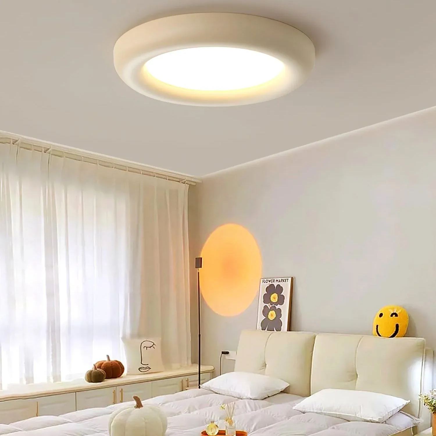 Quinn Modern Round LED Acrylic Ceiling Light Bedroom Living Room
