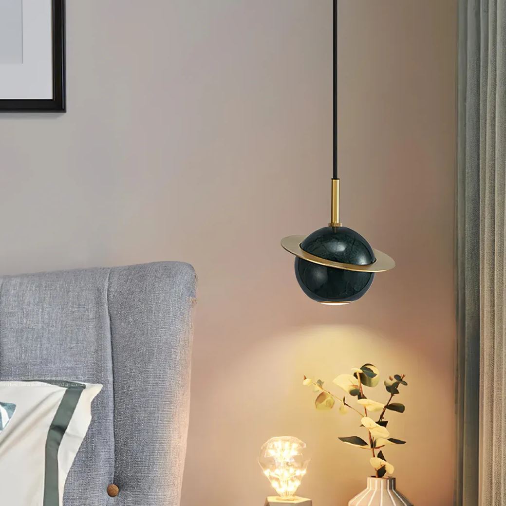 Valentina Modern Sphere Marble Pendant Light Bedroom Dining Room