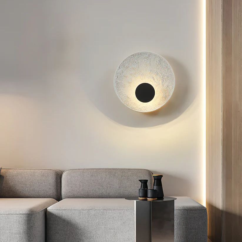 Byers Modern LED Round Resina Wall Lamp Bedroom Dining Room
