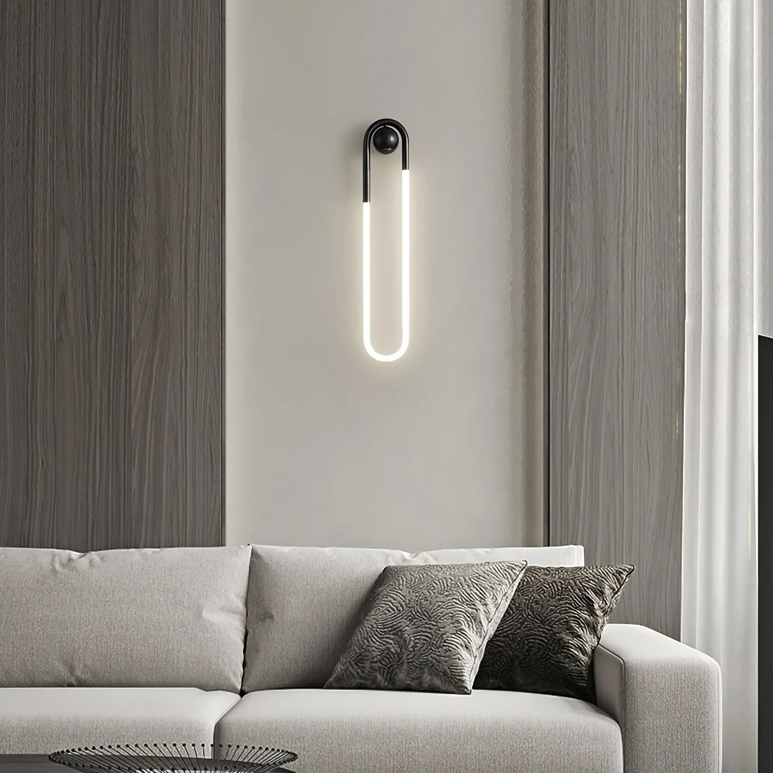 Modern LED Wall Light in Living Room