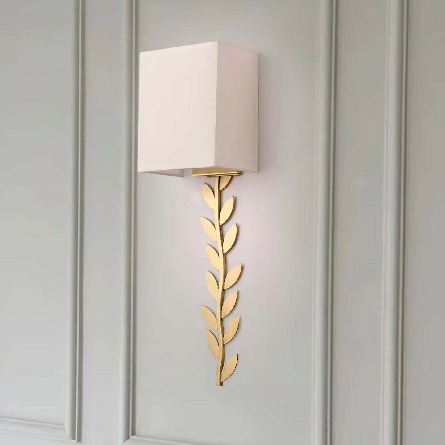 Valentina wall lamp with gold leaf design,bedroom lighting.