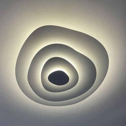 Quinn Modern Ripple Metal Ceiling Light Fixture Bedroom Living Room