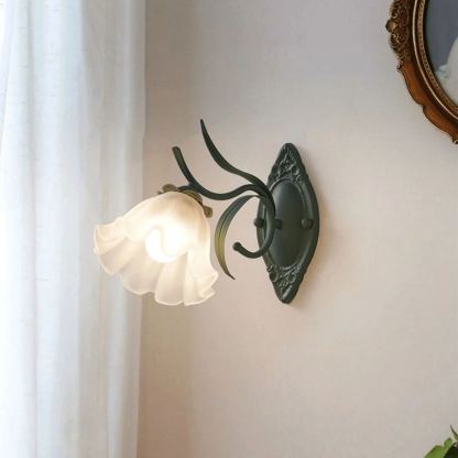 Carins Modern Cottage Flower Metal Wall Light Bedroom Hallway Bathroom