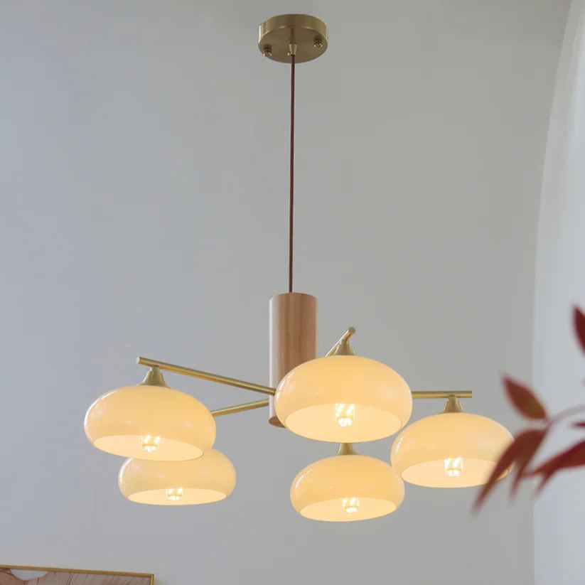 Valentina Modern Metal Glass Elliptical Pendant Light Shades Living Dining Room