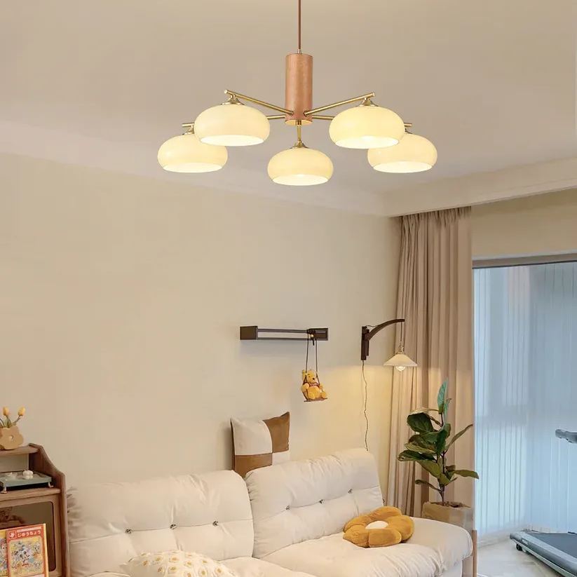 Valentina Modern Metal Glass Elliptical Pendant Light Shades Living Dining Room