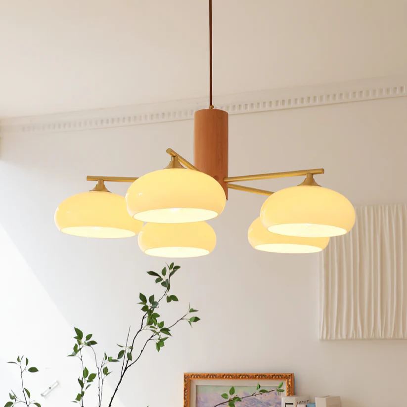 Valentina Modern Metal Glass Elliptical Pendant Light Shades Living Dining Room