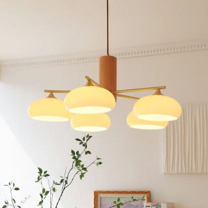 Valentina Modern Metal Glass Elliptical Pendant Light Shades Living Dining Room