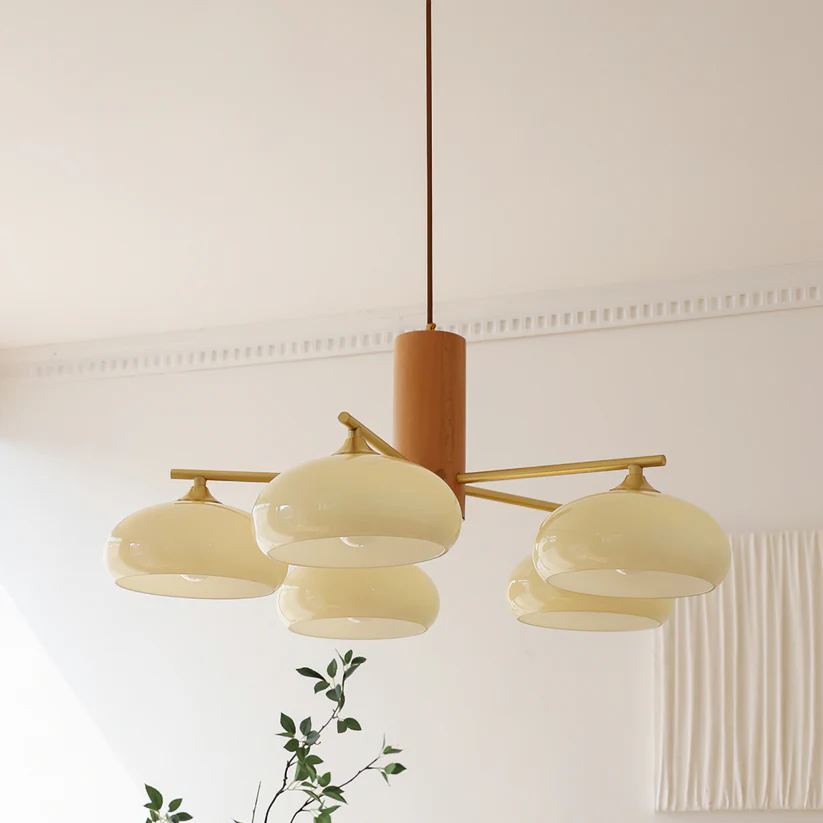 Valentina Modern Metal Glass Elliptical Pendant Light Shades Living Dining Room