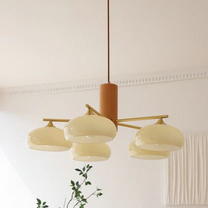 Valentina Modern Metal Glass Elliptical Pendant Light Shades Living Dining Room