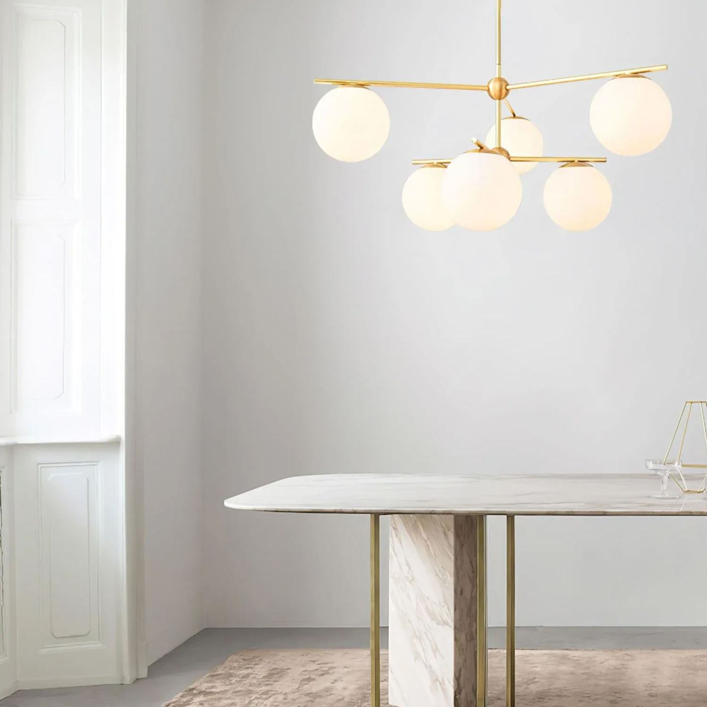 Valentina Modern Urban Brass Chandelier Living Dining Room