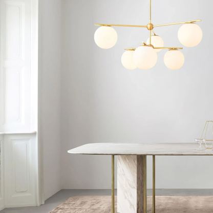 Valentina Modern Urban Brass Chandelier Living Dining Room