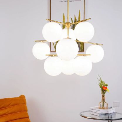 Valentina Modern Urban Brass Chandelier Living Dining Room