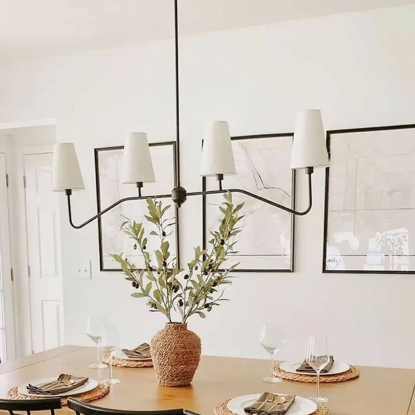 Alessio Vintage Classical Metal Fabric Pendant Light Shades Living Dining Room