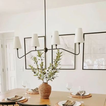 Alessio Vintage Classical Metal Fabric Pendant Light Shades Living Dining Room