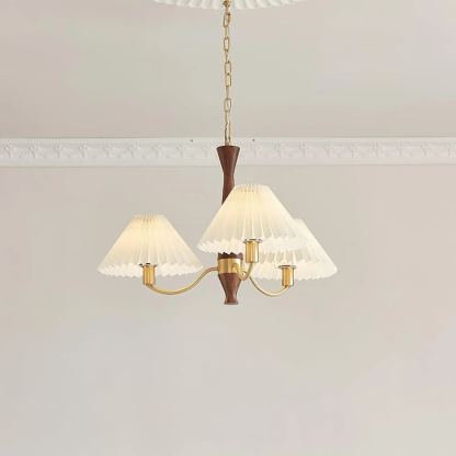 Valentina Vintage Pleated Fabric Chandelier Shades  Living Dining Room