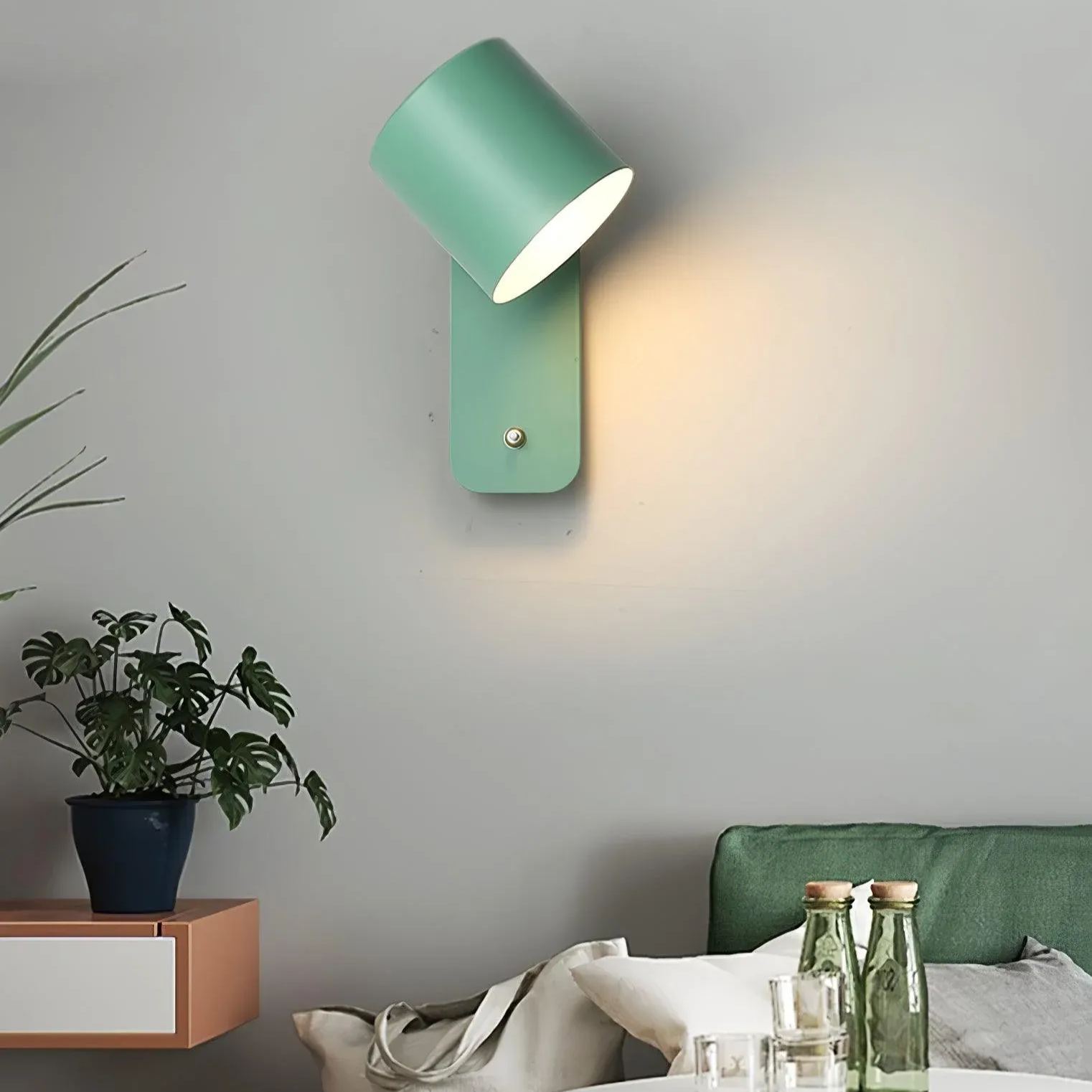 Edge Modern Minimalism Metal Wall Light Bedroom Hallway Study Room