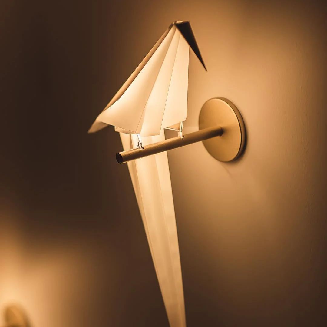 Orr Modern Unusual Bird PC Metal Wall Light Bedroom Study Living Room