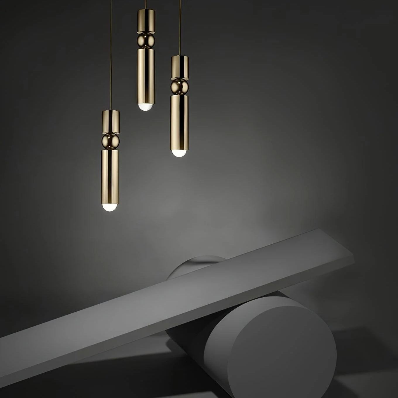 Edge Modern Minimalism Metal Pendant Light Living Dining Room Bedroom