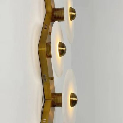 Jade Modern Metal Alabaster Wall Lamp Dining Room Bedroom