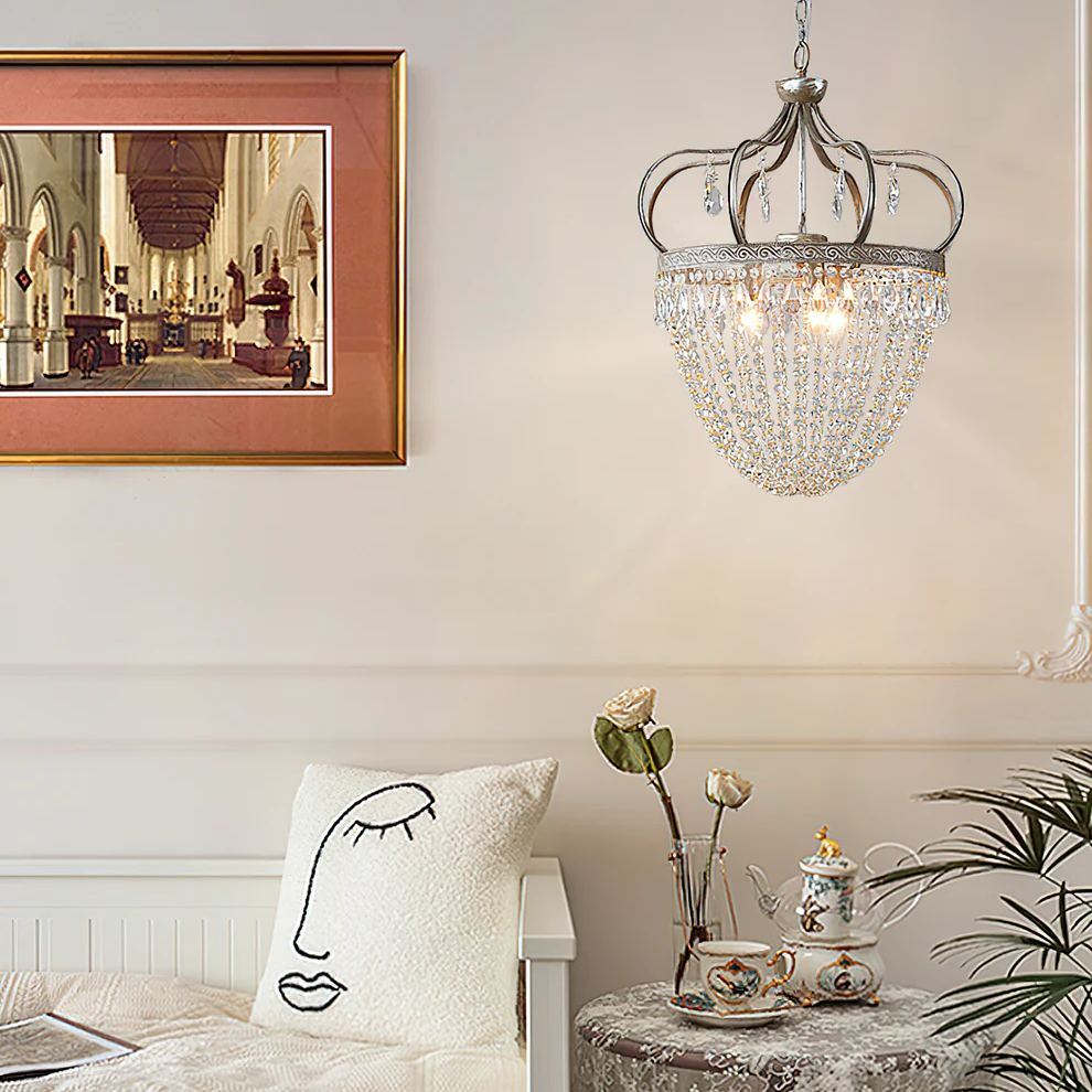 Marilyn Nordic Crystal Metal Silver Gold Pendant Light Dining Room Bedroom