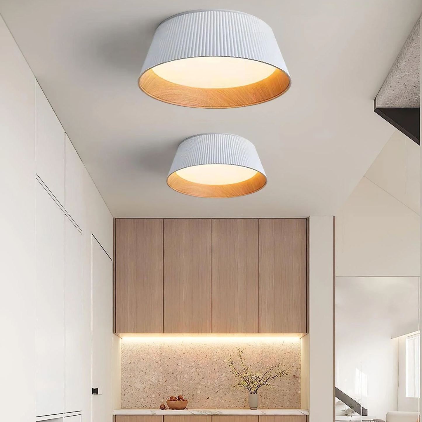 Ozawa Modern Minimalism Round Metal Ceiling Light Bedroom Hallway