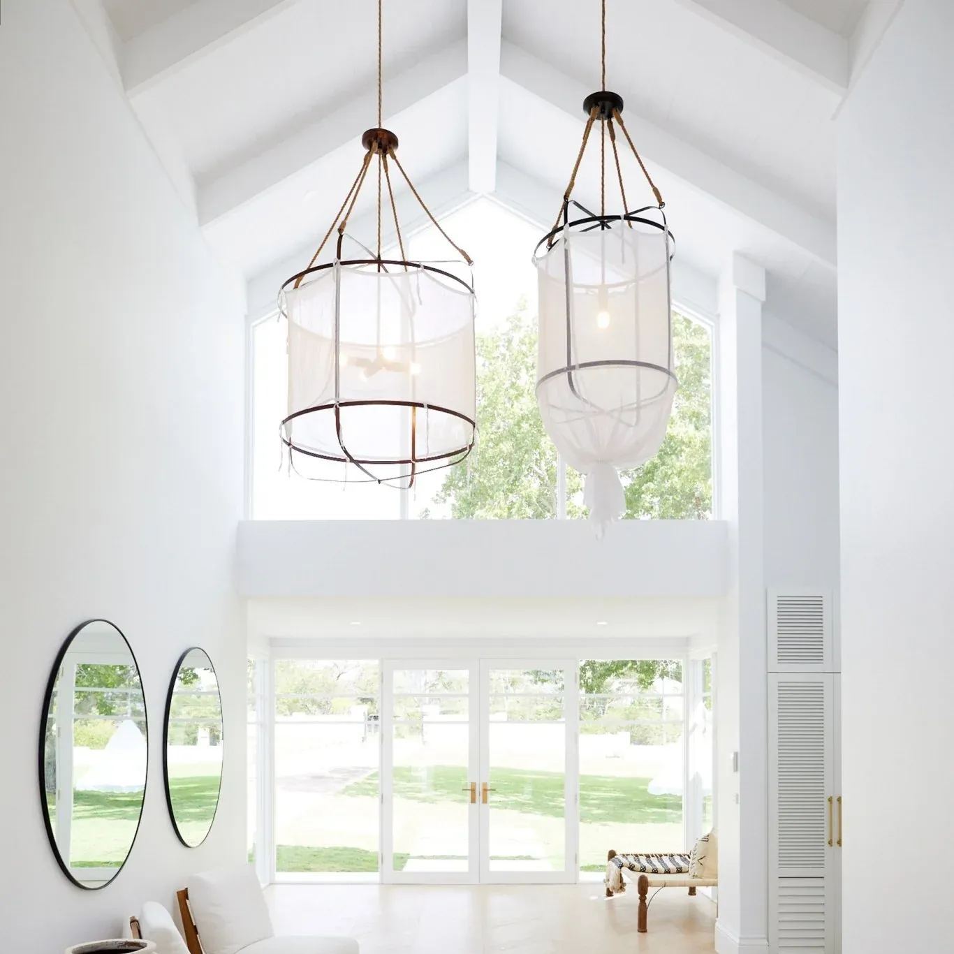 Renée Modern Cottage Fabric Pendant Light Shades Living Room Bedroom