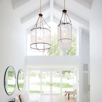 Renée Modern Cottage Fabric Pendant Light Shades Living Room Bedroom