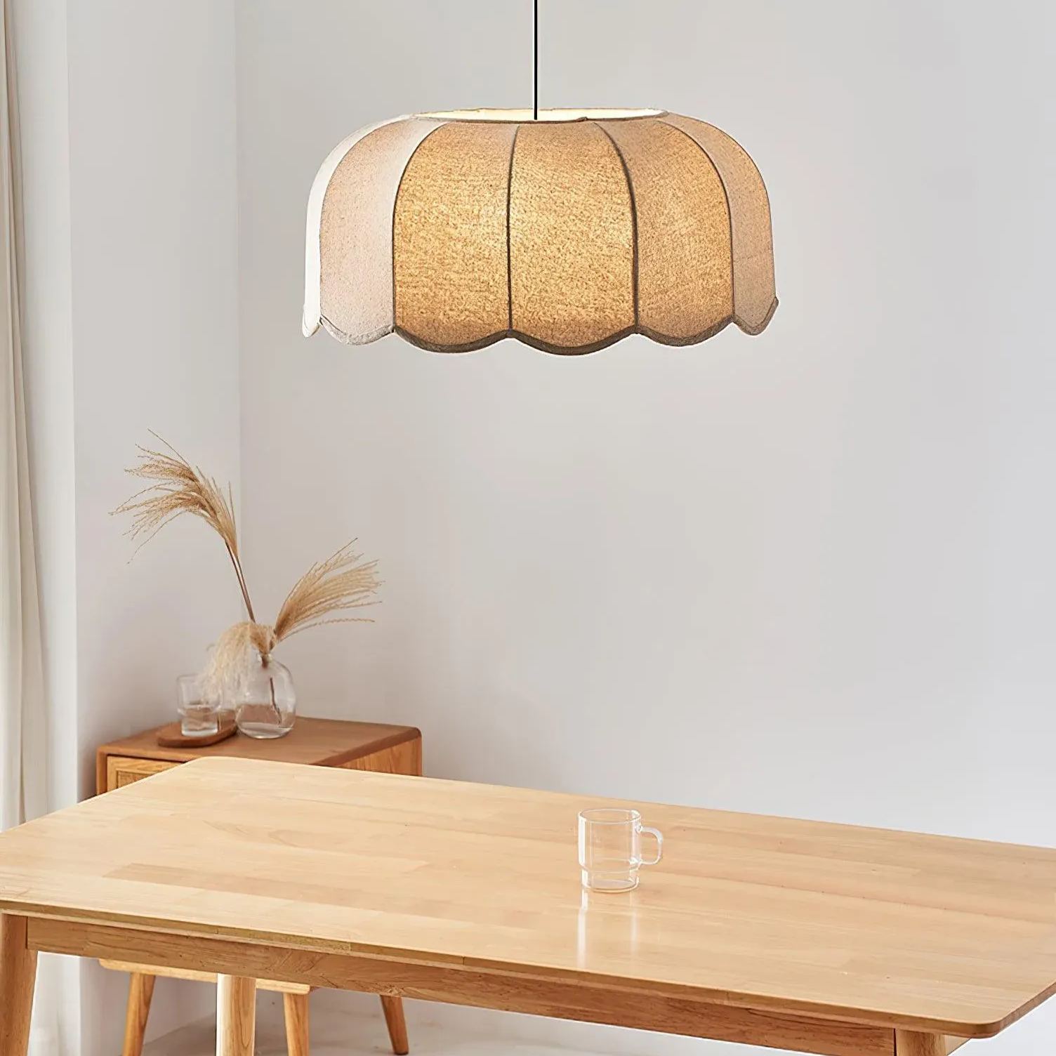 Renée Cottage Banana Leaf Fabric Pendant Light Shades Bedroom Living Room
