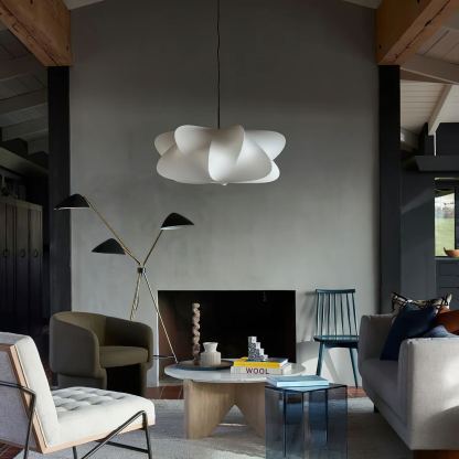 Ozawa Modern Unusual Silk Pendant Light Bedroom Dining Room