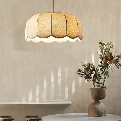 Renée Cottage Banana Leaf Fabric Pendant Light Shades Bedroom Living Room