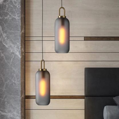 Hailie Modern Round Glass Pendant Light Bedroom Hallway Living Room