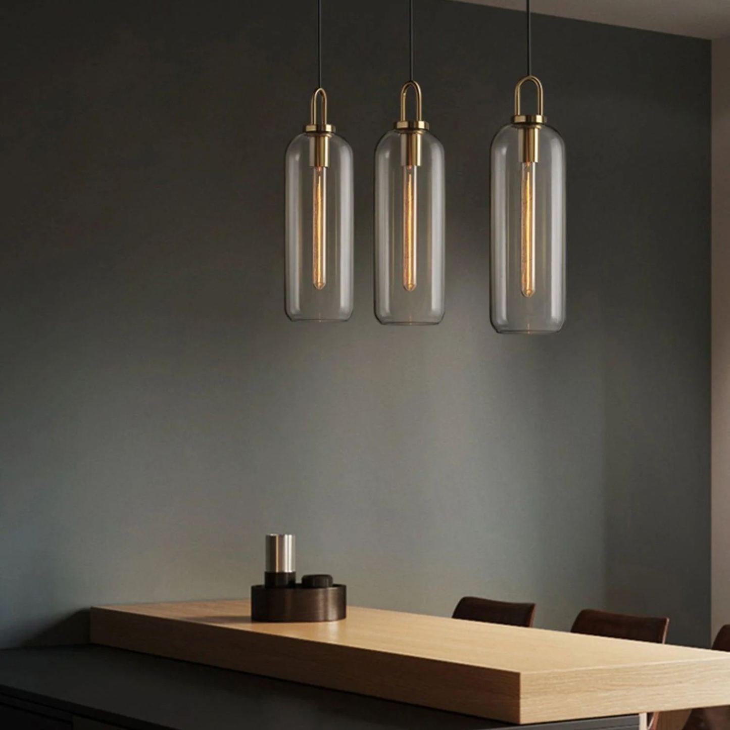 Hailie Modern Round Glass Pendant Light Bedroom Hallway Living Room