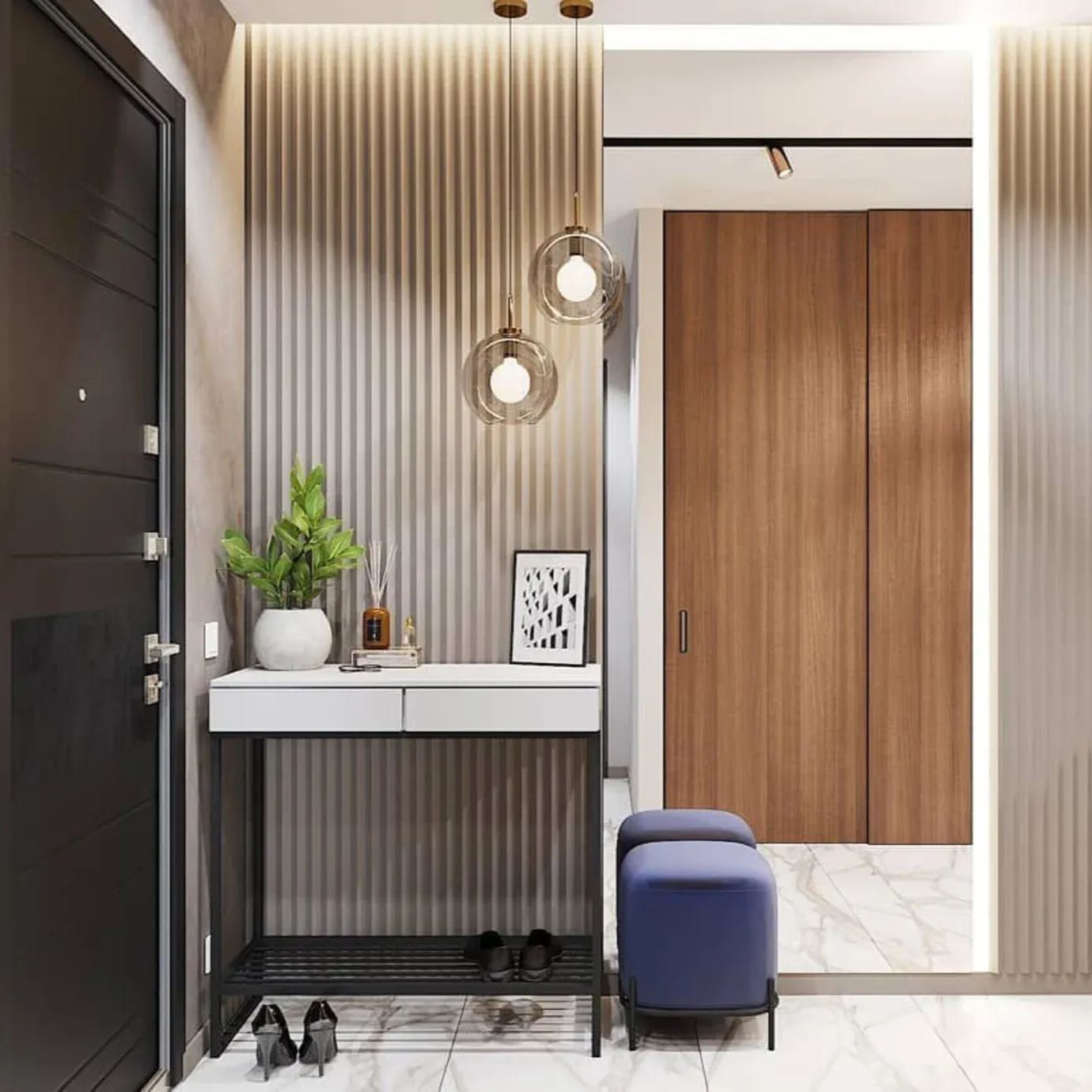 Hailie Modern Round Glass Pendant Light Bedroom Hallway Living Room