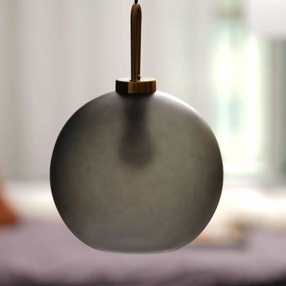 Hailie Modern Round Glass Pendant Light Bedroom Hallway Living Room