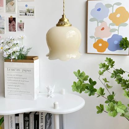 Carins Vintage Flower Resin Pendant Light Bedroom Living Dining Room