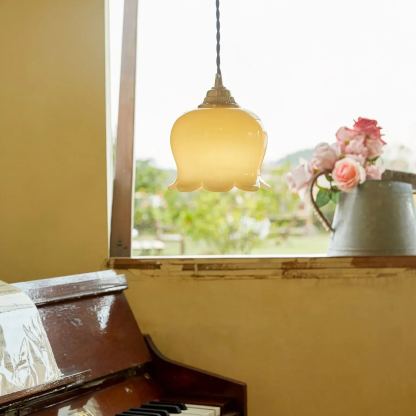 Carins Vintage Flower Resin Pendant Light Bedroom Living Dining Room