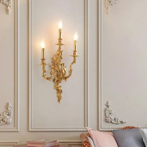 Alessio Vintage Palace Candle Wall Light Living Room Bedroom Bathroom