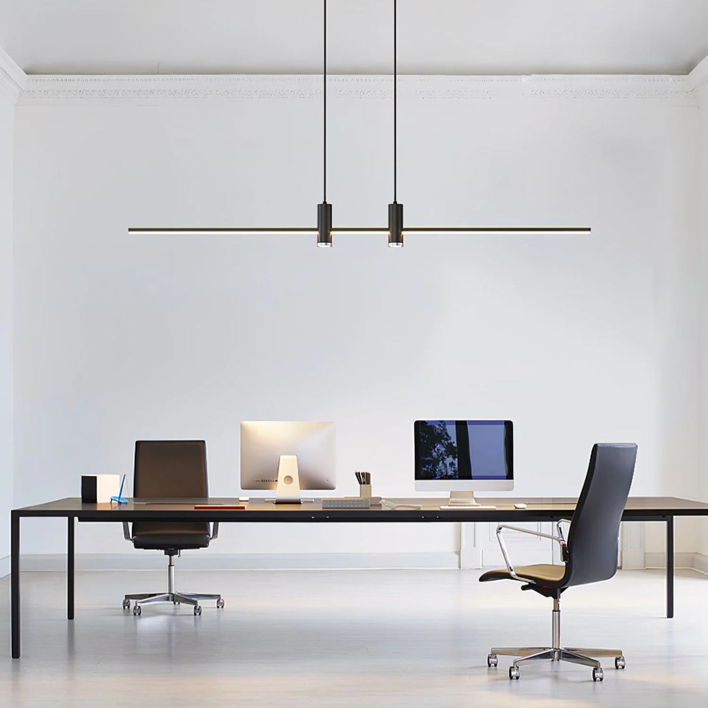 Edge Modern Unusual Long Metal Pendant Light Dining Living Room