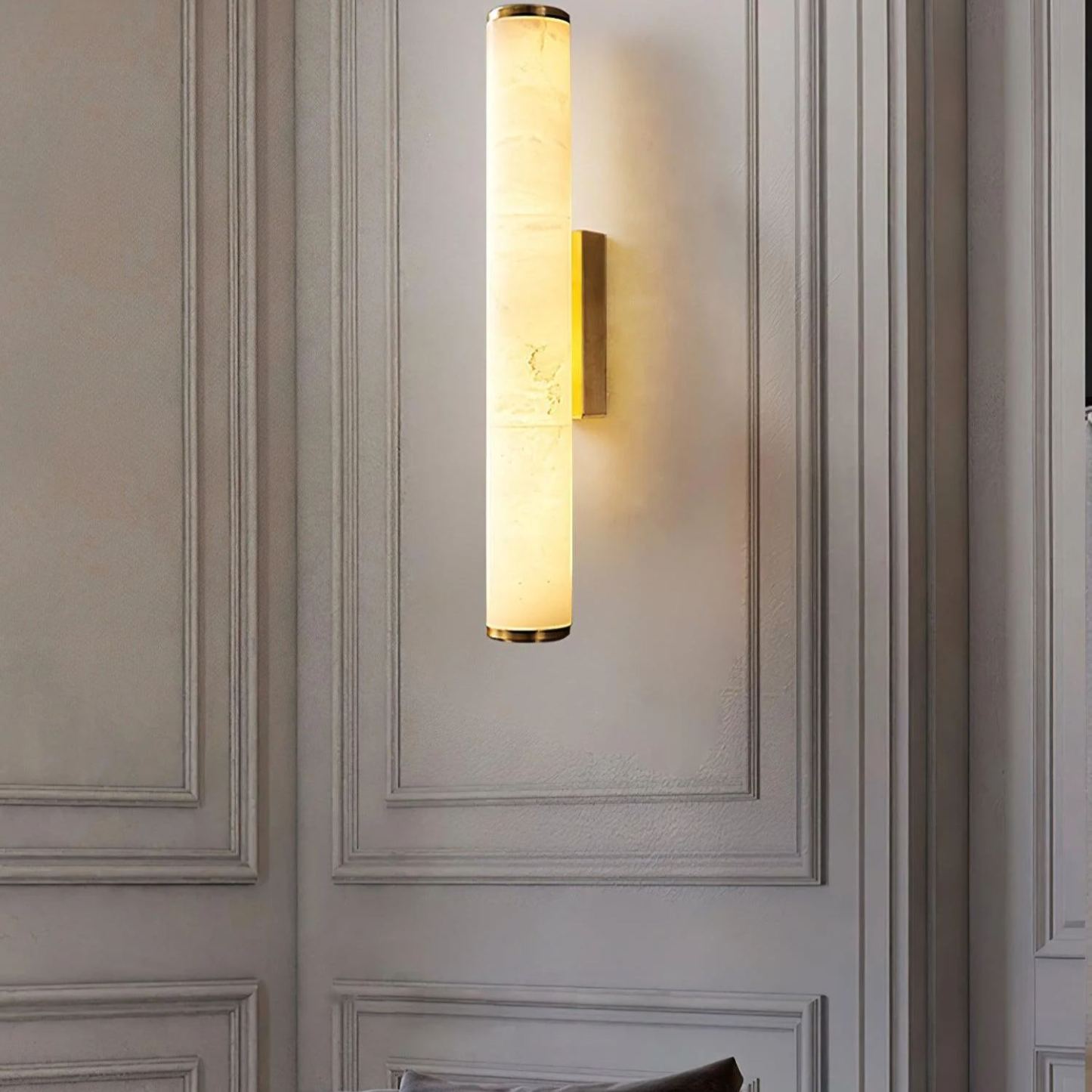 Jade Modern Urban Metal Alabaster Wall Light Bedroom Living Room
