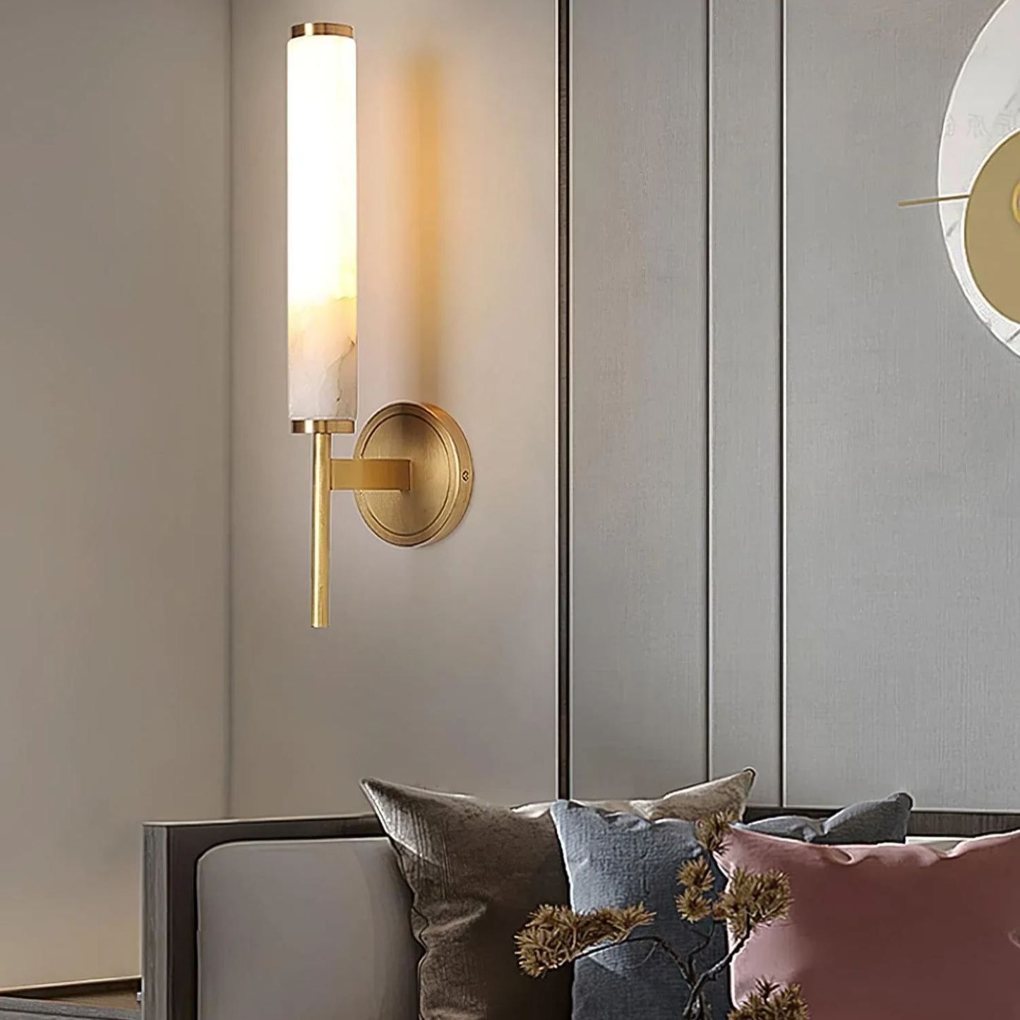 Jade Art Deco Inspired Alabaster Wall Light Bedroom Hallway