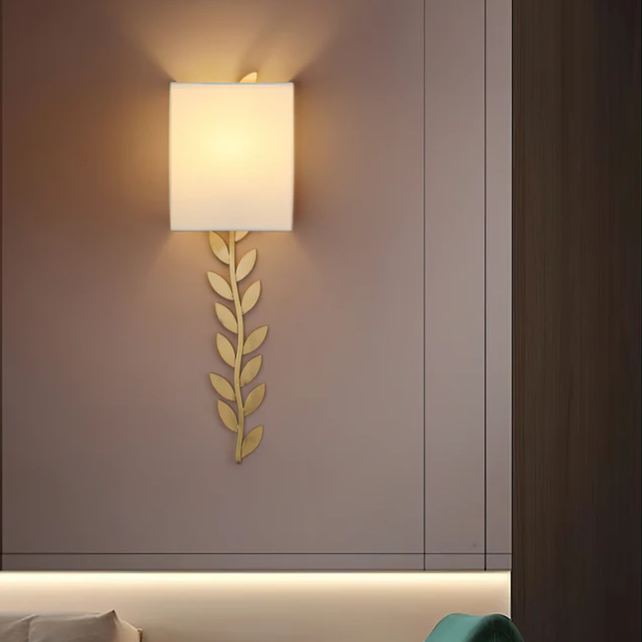 Valentina Modern Minimalism  Wall Lamp Metal Fabric Bedroom  Dining Room