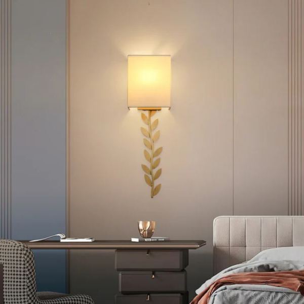 Valentina Modern Minimalism  Wall Lamp Metal Fabric Bedroom  Dining Room