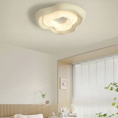 Quinn Ambient White Cream Color Roses Ceiling Lamp Dining Room