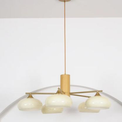 Valentina Modern Metal Glass Elliptical Pendant Light Shades Living Dining Room
