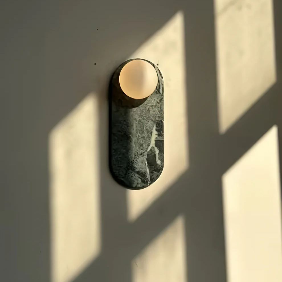 Jade Minimalism Metal Glass Wall Lamp Dining Room Bedroom